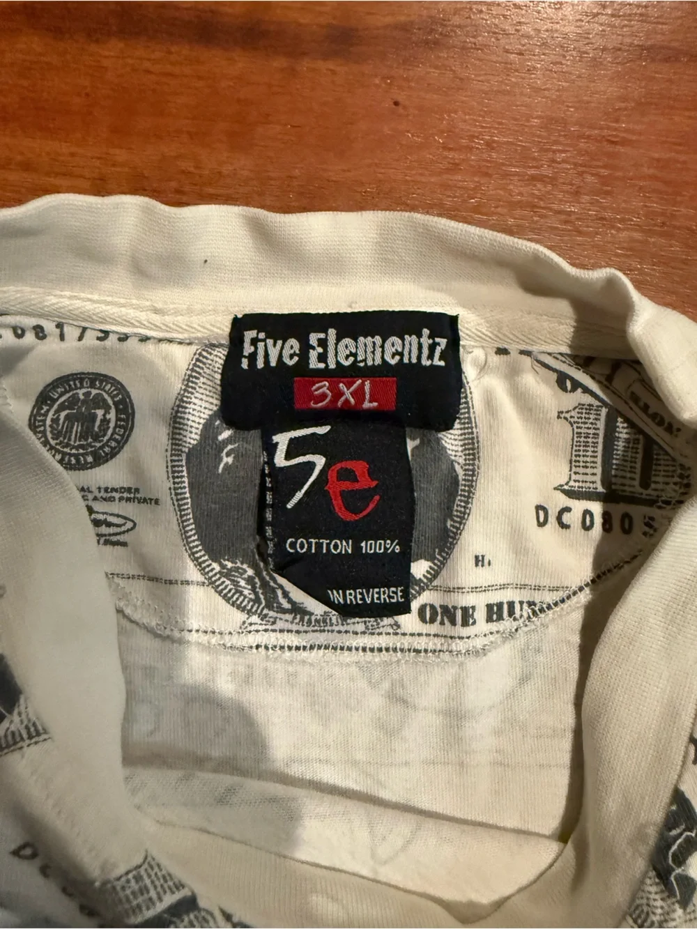Elementz Kids Money-Print Short Sleeve Tee - White Black